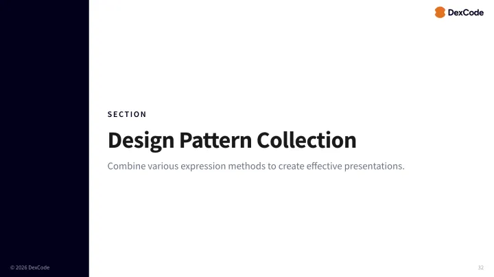 Section typography slide