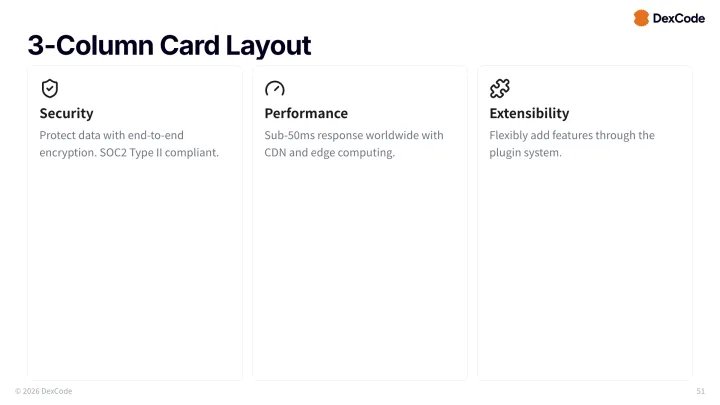 Card grid slide