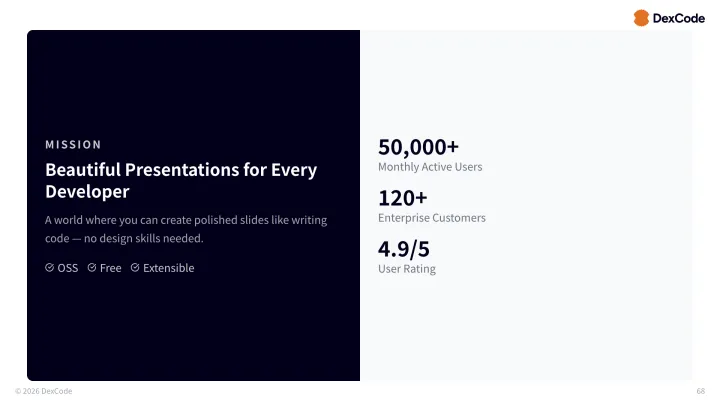 Split dark light slide