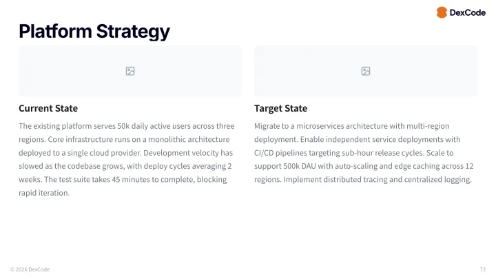 Two column image text slide