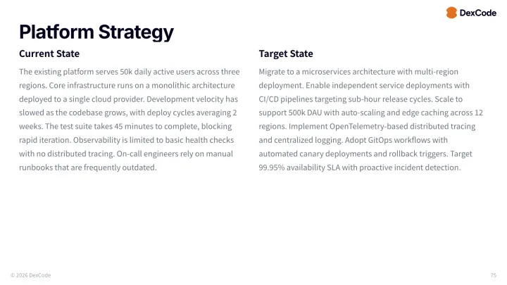 Two column text slide